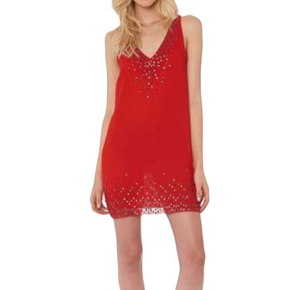 SAM EDELMAN WOMEN’S Beaded Sheath Dress. Size: L